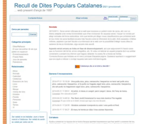 Ditespopulars.cat(Recull de dites populars catalanes) Screenshot