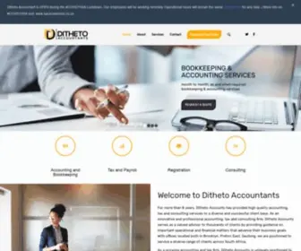 Dithetoaccountants.co.za(Bookkeeping, Accounting, Company Registrations) Screenshot