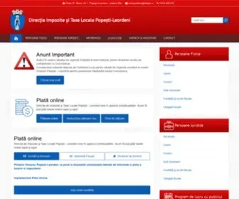 Ditlppl.ro(Portalul Direcției Impozite și Taxe Locale Popești) Screenshot