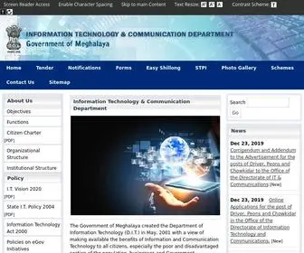 Ditmeghalaya.gov.in(Information Technology & Communication Department) Screenshot