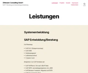 Dittmann-Consulting.de(SAP IT) Screenshot