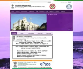 Diu.gov.in(Official Website of Diu District) Screenshot