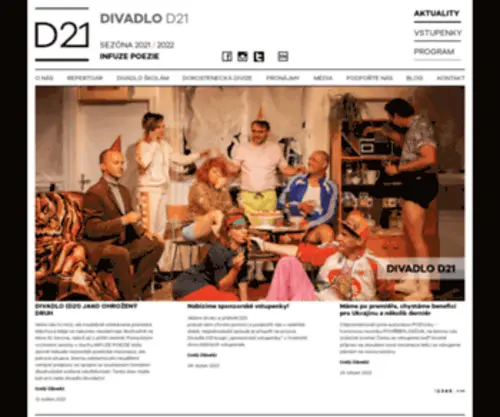 Divadlod21.cz(Divadlo D21) Screenshot