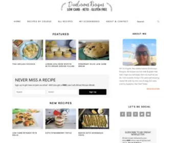 Divaliciousrecipes.com(Keto, Low Carb & Gluten Free Recipes) Screenshot