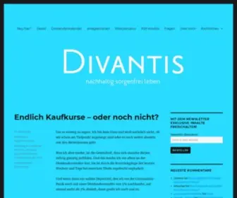Divantis.de(Der Blog über nachhaltige Geldanlage und wie man mit dividendenstarken Aktien ein langfristiges Vermögen mit stetigen Einkünften aufbaut) Screenshot