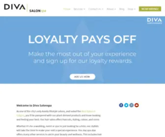Divasalonspa.com(Calgary Hair Salon & Day Spa) Screenshot