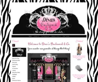 Divasboulevard.com(Unique Bling Apparel and Accessories for Divas) Screenshot
