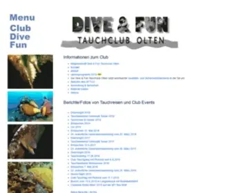 Divefun.ch(Homepage des Dive & Fun Tauchclub Olten) Screenshot