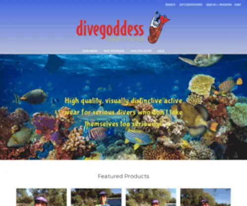 Divegoddess.com(Warm Water Diving Skins by the DiveGoddess) Screenshot