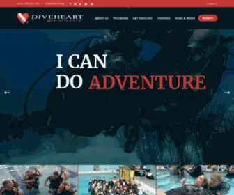 Diveheart.org(Imagine the Possibilities) Screenshot