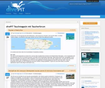 Divepit.com(Tauchmagazin mit Taucherforum) Screenshot