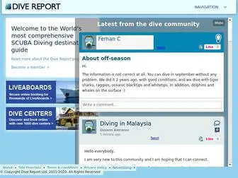 Divereport.com(Dive Report) Screenshot