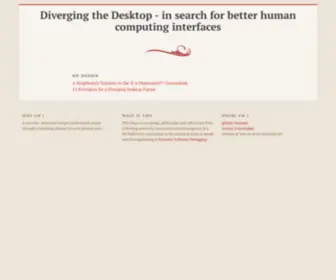 Divergent-Desktop.org(Diverging the Desktop) Screenshot