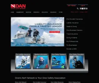 Diversalertnetwork.org(Divers Alert Network) Screenshot