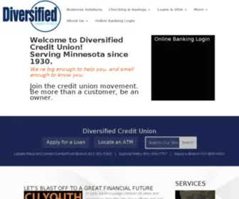 Diversifiedcu.org(Diversified Credit Union) Screenshot