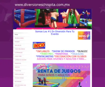 Diversioneschispita.com.mx(Inicio) Screenshot