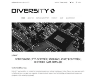 Diversity-IT.com(Diverstiy IT offers commercial IT networking solutions. Hardware) Screenshot