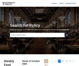 Diversitypolicy.com(Diversity Policy) Screenshot