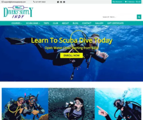 Diverssupplyindy.com(Divers Supply Indy) Screenshot