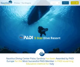 Divesardegna.com(Diving in Sardinia) Screenshot