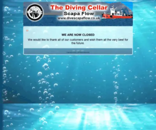 Divescapaflow.co.uk(Dive Scapa Flow) Screenshot