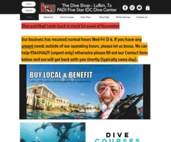 Diveshoplufkin.com(The Dive Shop) Screenshot