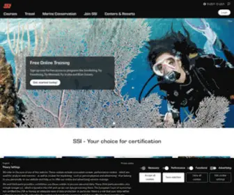 Divessi.com(Explore the underwater world by becoming an SSI certified Scuba Diver) Screenshot