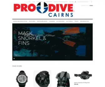 Divestore.com.au(Pro Dive Cairns Dive Store) Screenshot