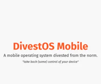 Divestos.org(DivestOS Mobile) Screenshot