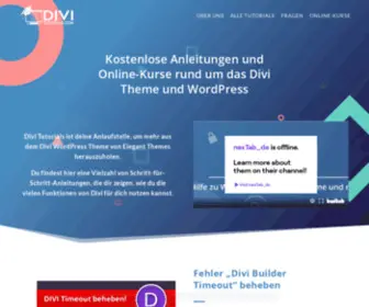 Divi-Tutorials.com(Kostenlose Tutorials und Anleitungen zu WordPress und dem Divi Theme) Screenshot