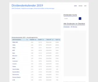 Dividenden-Kalender.de(DAX 40 DividendenkalenderHauptversammlungen & Dividenden) Screenshot