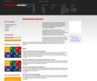 Dividendenchecker.de(Die Seite für Dividendenjäger) Screenshot