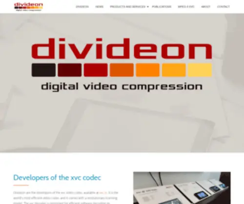 Divideon.com(Digital video compression) Screenshot