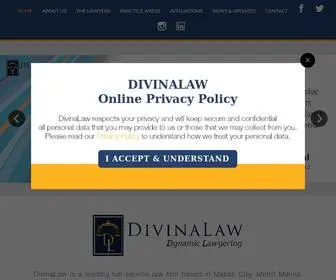 Divinalaw.com(Law firm philippines) Screenshot
