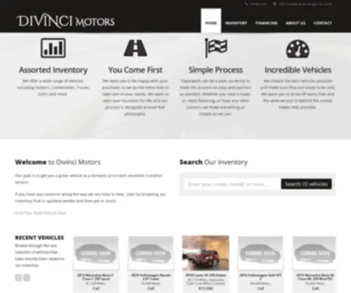 Divincimotors.com(Divinci Motors) Screenshot