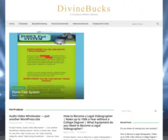 Divinebucks.com(A Clickbank Affiliate Store) Screenshot