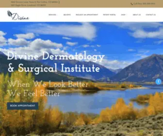 Divinederm.com(Skin Care Clinic in Fort Collins & Loveland) Screenshot