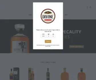 Divineliquors.com(Divine Wine & Spirits) Screenshot