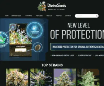 Divineseeds.net(Divine Seeds breeding company) Screenshot