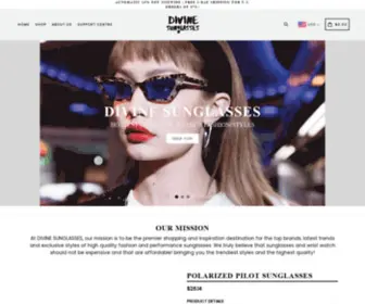 Divinesunglasses.com(Please Log In) Screenshot