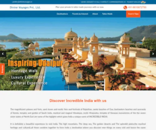 Divinevoyages.in(India Tour Packages) Screenshot