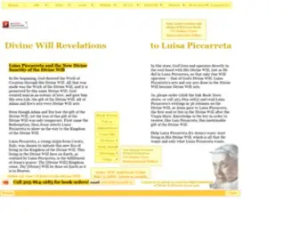 Divinewill.cc(The Divine Will and Luisa Piccarreta) Screenshot