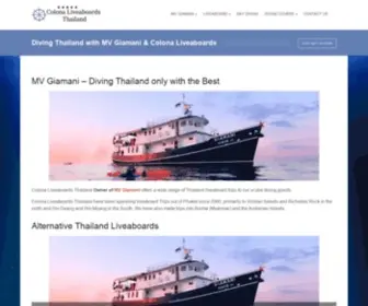 Diving-Thailand-Phuket.com(Diving Thailand with Colona Liveaboards) Screenshot