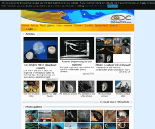 Divingiscool.com(100% Scuba Diving) Screenshot