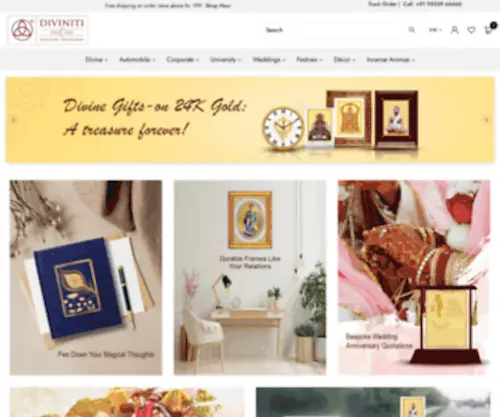 Diviniti.com(Unveil the Elegance of 24K Gold Plated Customized Corporate Gifts) Screenshot