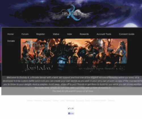 Divinity-X.net(Welcome Home) Screenshot