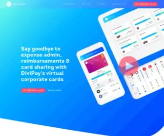Divipay.com(DiviPay’s virtual corporate card and expense management platform) Screenshot