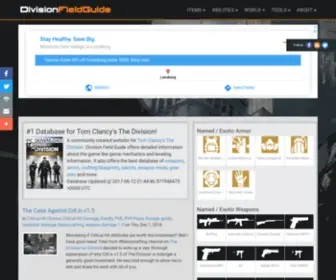 Divisionfieldguide.com(The Division Field Guide) Screenshot