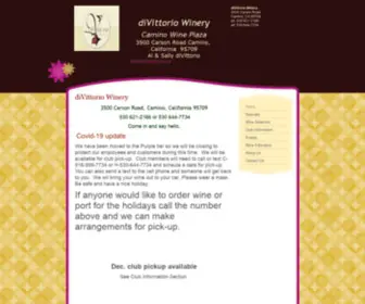 Divittoriowinery.com(DiVittorio Winery) Screenshot