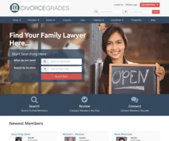 Divorcegrades.com(Divorce And Family Lawyer Directory) Screenshot